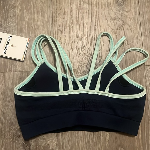 Smartwool Seamless Strappy sports bra Twilight Blue Extra Small NWT - Picture 2 of 5